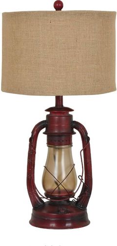 Crestview Collection Lauren Rustic Red Table Lamp