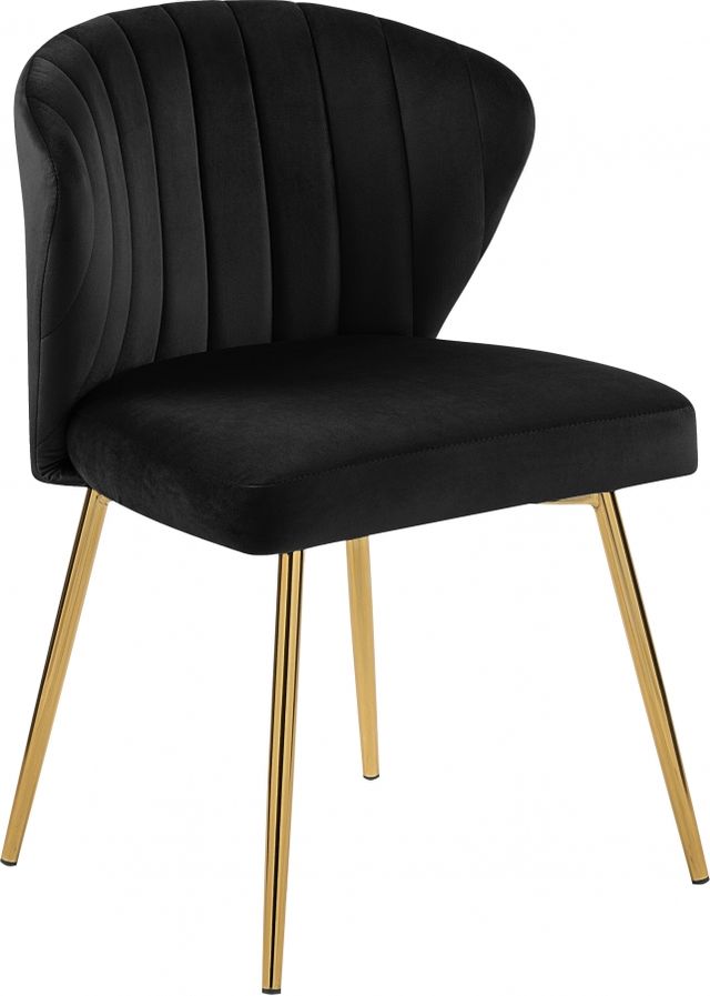 Meridian Furniture Finley Black Velvet Dining Chair-0