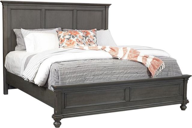 aspenhome® Oxford Peppercorn King Panel Bed-0