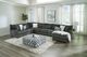 Albany Industries Tweed Gunmetal Ottoman-1