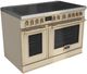 Fulgor Milano® Evoque 400 Series 48” Matte Ivory Pro Style Induction Range with Brushed Brass Trim-0
