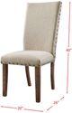 Elements International Jax 7-Piece Cherry/Cream Upholstered Dining Table Set-4