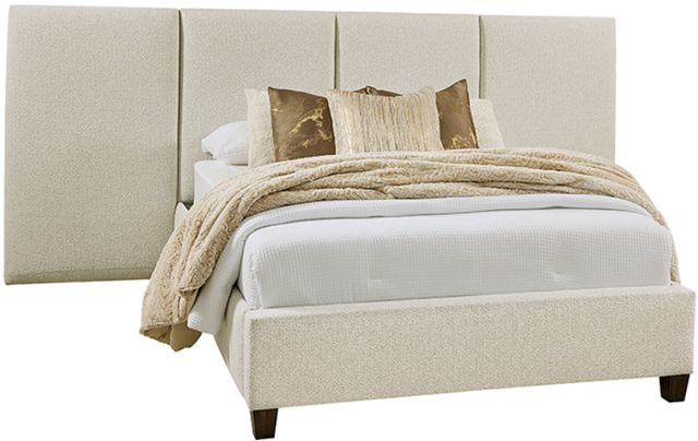Artisan & Post by Vaughan-Bassett Joinery Labradoodle/Washed White Oak Queen Upholstered Wall Panel Bed-0