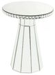 ACME Furniture Lotus Mirrored Accent Table with Faux Crystal Diamond Accents-0