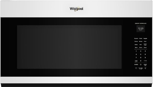 Whirlpool® 2.1 Cu. Ft. White Over the Range Microwave with Sensor Cooking and AccuPop™-0