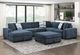 Homelegance® Raife 5-Piece Blue Left-Arm Facing Sleeper Sectional with Chaise and Ottoman-1