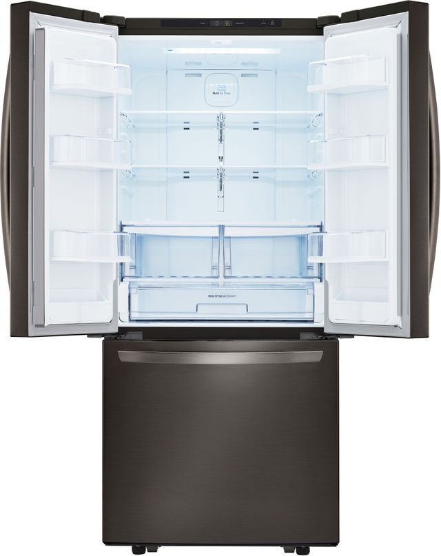 LG 30 in. 21.8 Cu. Ft. 3-Door French Door Refrigerator-Black Stainless Steel-4