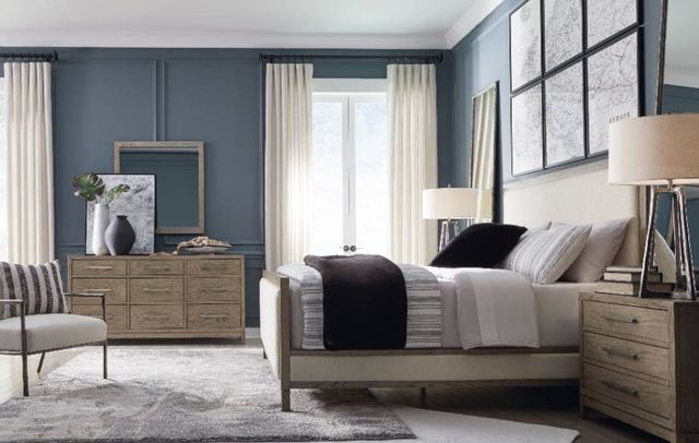 Signature Design by Ashley® Chrestner 2-Piece Gray California King Upholstered Panel Bed Set-3