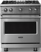 Viking® 5 Series 30" Stainless Steel Pro Style Gas (NG) Range with Polished Chrome Trim-0