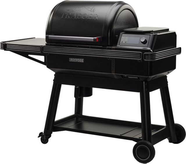 Traeger® Ironwood 518" Black Freestanding Wood Pellet Grill-8