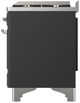 Ilve® Majestic III 40" Graphite Matte Pro Style Dual Fuel Natural Gas Range with Triple Glass Door and Chrome Trim-4