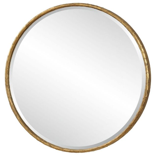 Uttermost® Sutton Aged Gold Round Mirror-0