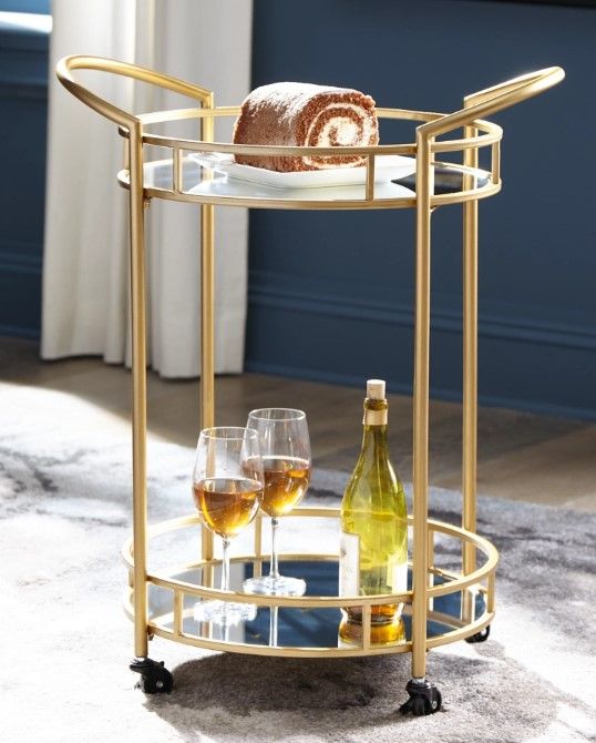 Signature Design by Ashley® Wynora Gold Bar Cart-2