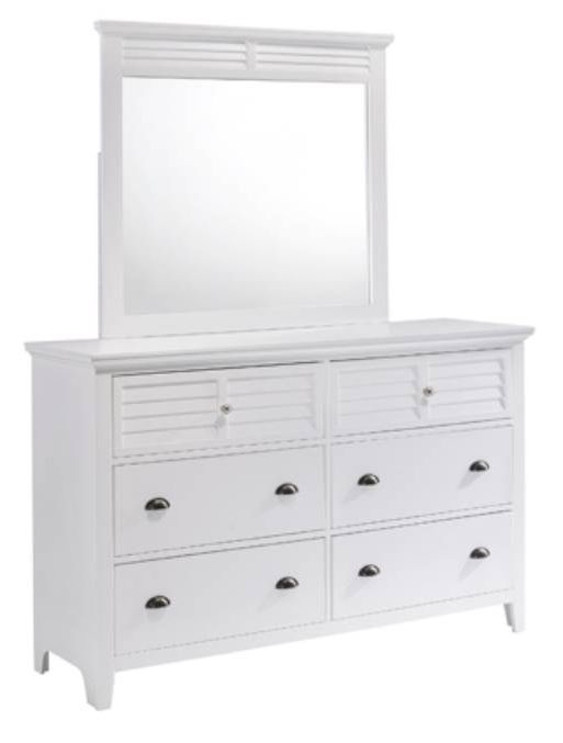 American Wholesale Furniture Cottage Bay White Mirror-1