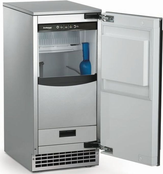 Scotsman® Brilliance® 15" 65 lb. Stainless Steel Ice Maker with Drain Pump -3