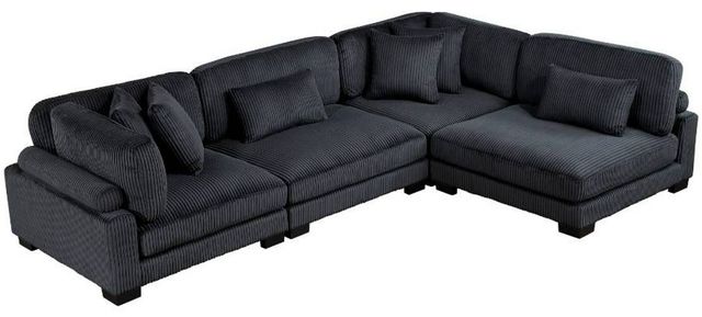 Homelegance® Traverse 4-Piece Black One-Arm Modular Sectional-0