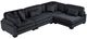 Homelegance® Traverse 4-Piece Black One-Arm Modular Sectional-0