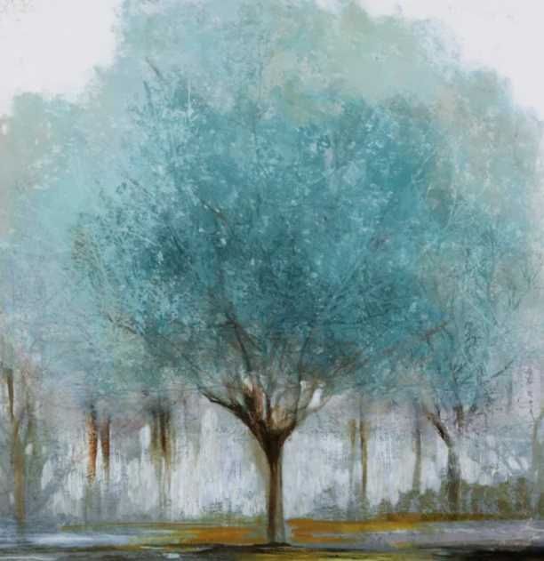 Stylecraft By The Treeside IV Gray/Blue Wall Art-1
