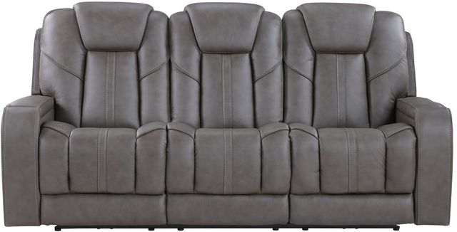 Steve Silver Co. Daniel Mossy Gray Triple Power Reclining Theater Sofa-3