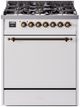 Ilve® Nostalgie II Series 30" White Pro Style Dual Fuel Range-0