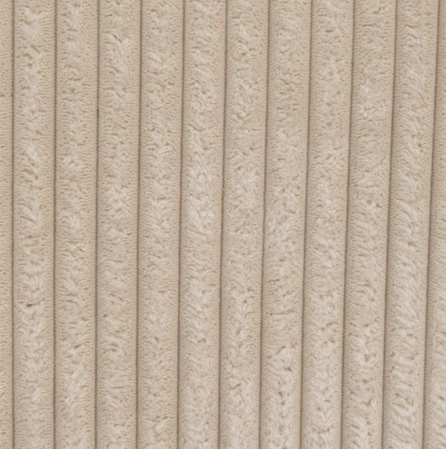 Linon Sunny Cream Corduroy Round Ottoman-4