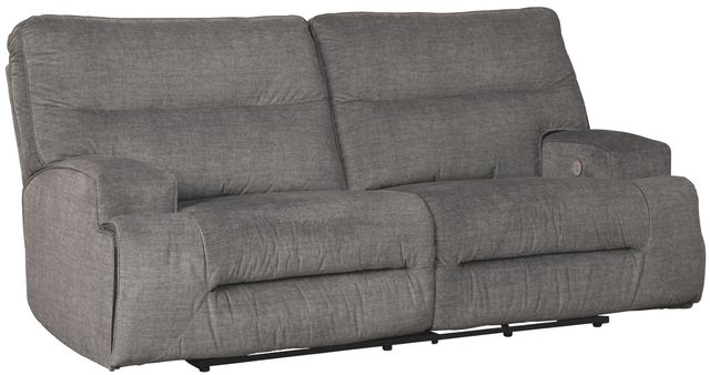 Signature Design by Ashley® Coombs Charcoal Two Seat Reclining Power Sofa-0