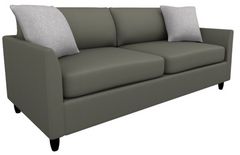 Best® Home Furnishings Customizable Bayment Leather Full Stationary Sofa Sleeper with Espresso Legs