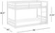 HH2 Home Campbell White Twin Floor Bunk Bed with Ladder-4