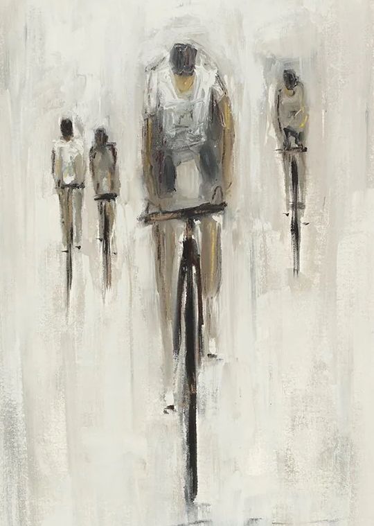 Classic Home Buddy Whitlock Cyclist Painting Wall Art-0