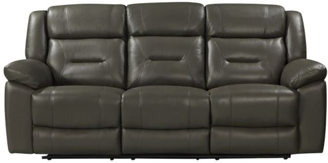 New Classic® Home Furnishings Sebastian Gray Leather Sofa-1