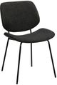 Armen Living Quest Black/Charcoal Dining Side Chair-0