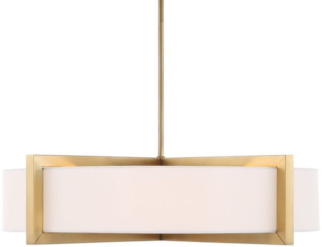 Uttermost® Cresson Brass/White 4-Light Pendant-4