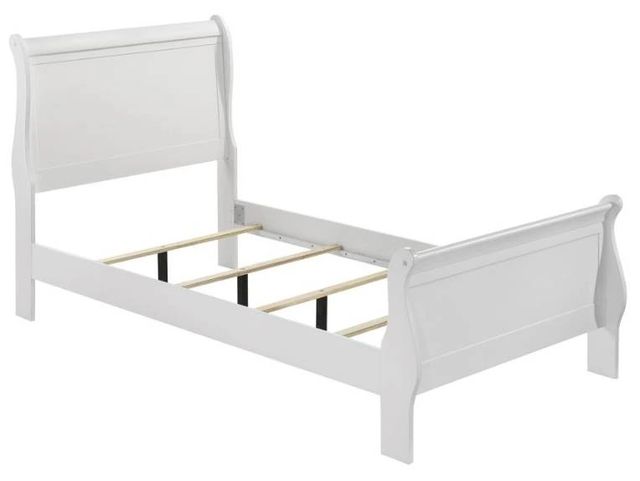 Coaster® Louis Philippe White Twin Sleigh Panel Bed-2