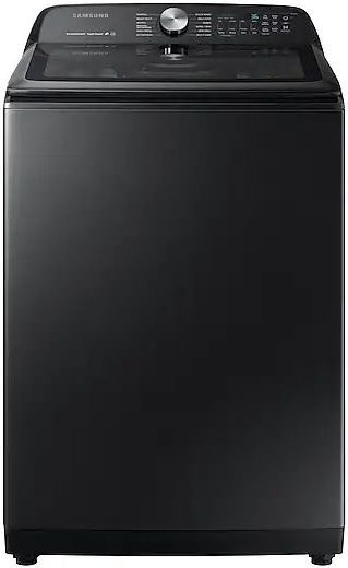 Samsung 5.0 Fingerprint Resistant Black Stainless Steel Top Load Washer