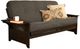 Kodiak Furniture Phoenix Linen Charcoal/Espresso Full Futon with Mattress-0