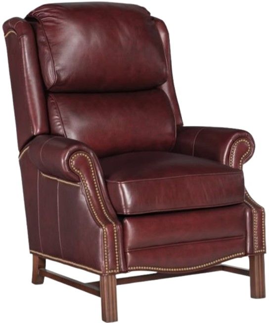 Bradington-Young Alta Burgundy Manual High Leg Recliner-0