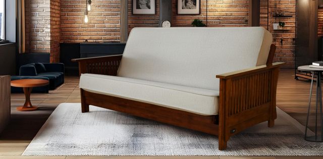 Kodiak Furniture Alexa Black Walnut/Taber Cashmere Full Futon-1