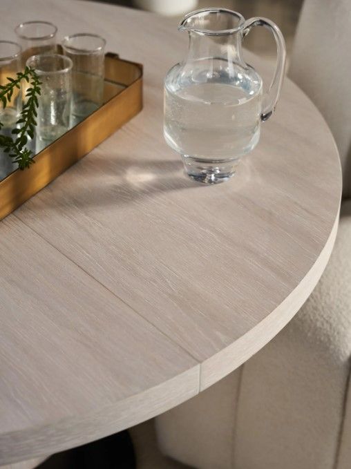 Universal Explore Home™ New Modern Solara Aged Satin Pewter/White Oak Dining Table-3