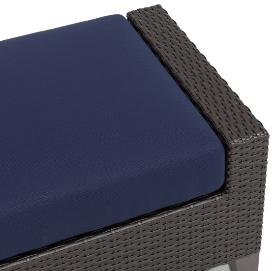 New Classic® Home Furnishings Skye Blue/Gray Olefin/Wicker Outdoor Ottoman-3