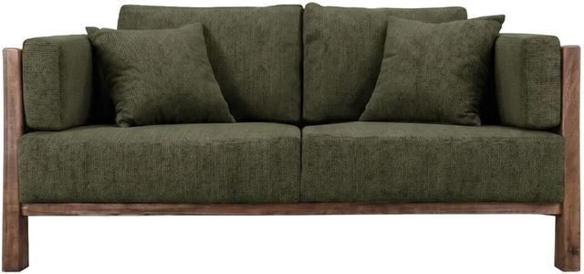 International Furniture Direct Roots Brown/Olive Loveseat-1
