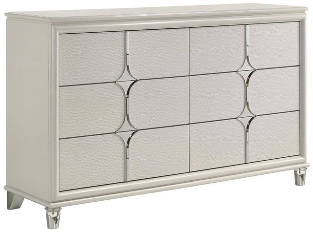 Coaster® Olivia 5-Piece Pearl White Eastern King Bedroom Set-3