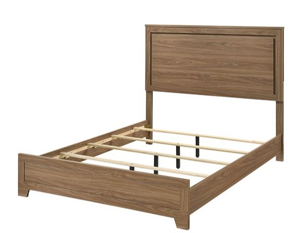 Furniture of America® Panelli Walnut Twin Panel Bed-2