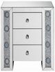 ACME Furniture Sonia Faux Agate Stone/Mirrored Nightstand-2
