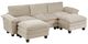 Homelegance® Dublin 5-Piece Taupe Modular Sectional with Ottoman-0