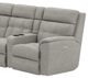 Flexsteel® Mason Gray Dove Power Reclining Section with Power Headrests-3