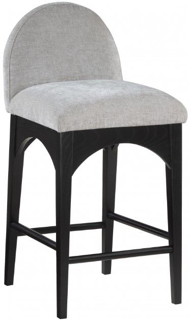 Meridian Furniture Waldorf Gray/Black Counter Stool-0