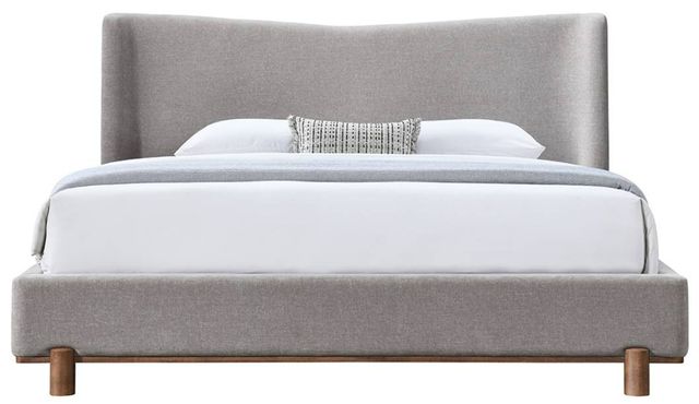 ACME Furniture Melbourne Gray Queen Upholstered Panel Bed-2