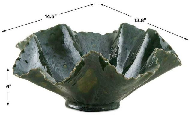 Uttermost® Verdant Bloom Emerald Ceramic Indoor-Outdoor Bowl-2