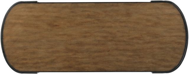 Hammary® Olmsted Rustic Oak Oval Counter Table with Black Base-4