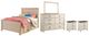 Signature Design by Ashley® Willowton 5-Piece Whitewash Twin Youth Panel Storage Bed Set-0